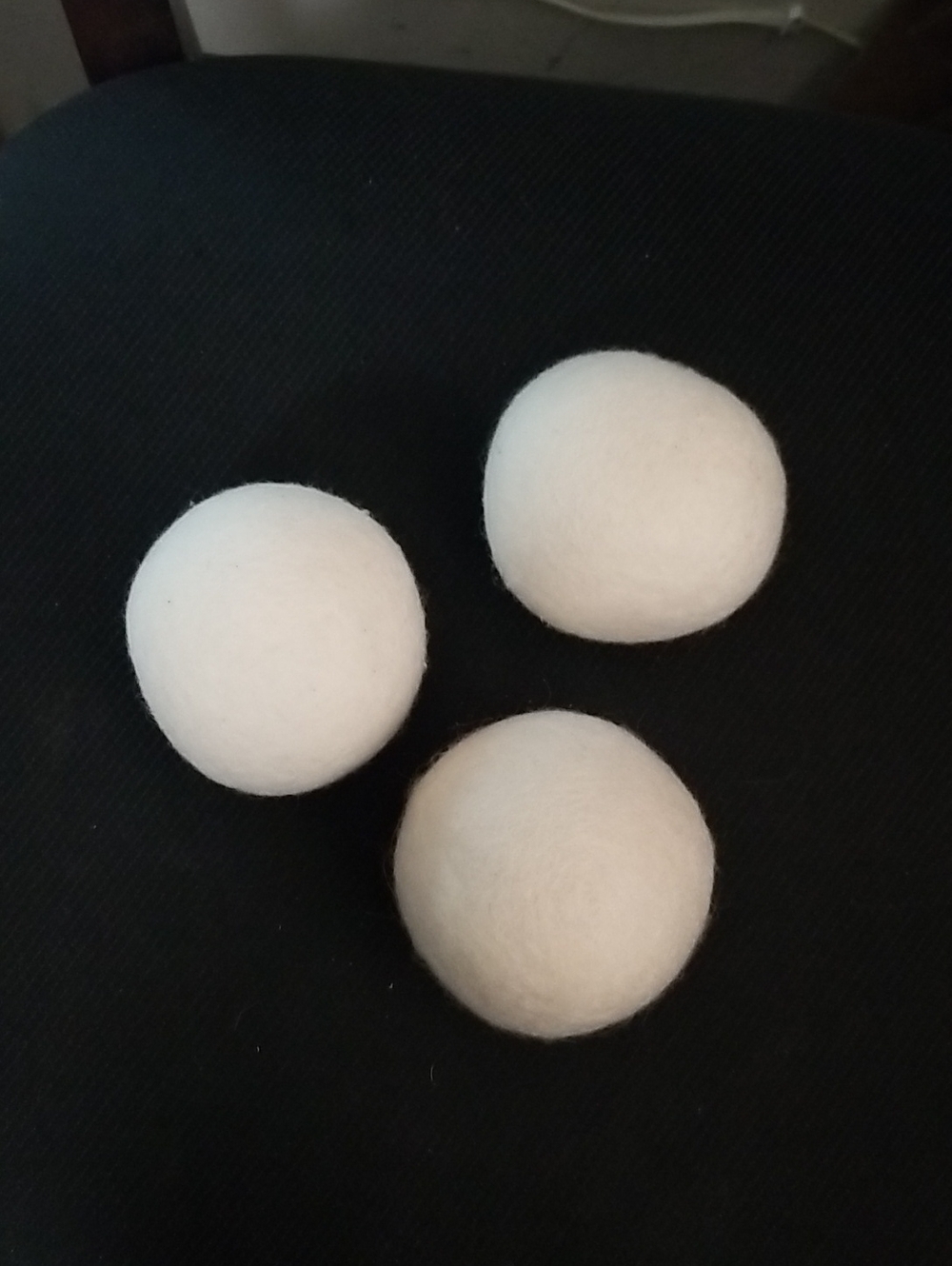 Set of 3 White Wool Dryer Balls